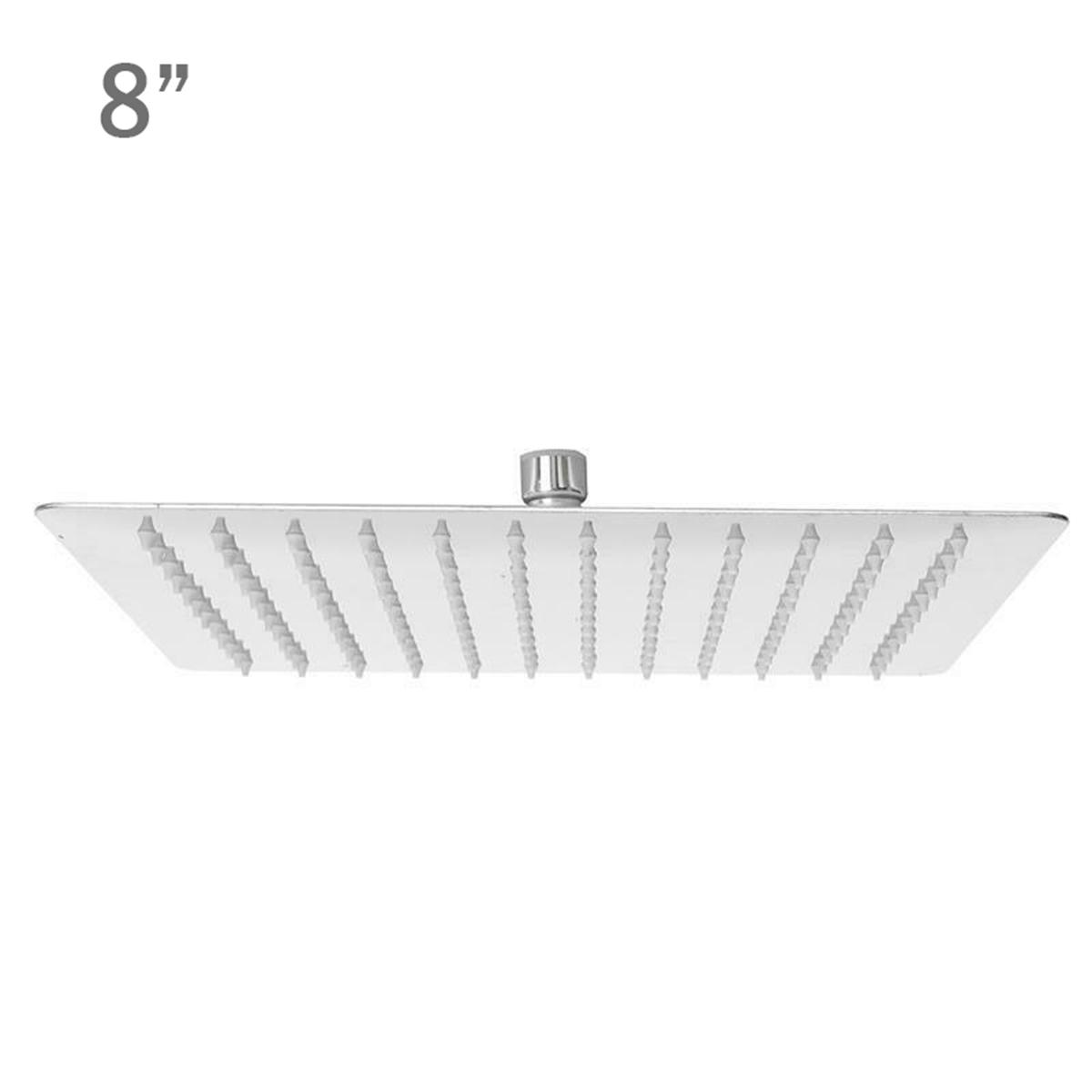 

Давление Большой Дождь Верхний Квадратный Нержавеющий Стальной Дождеватель Распылитель Кран Насадка Душевая Лейка 8inch