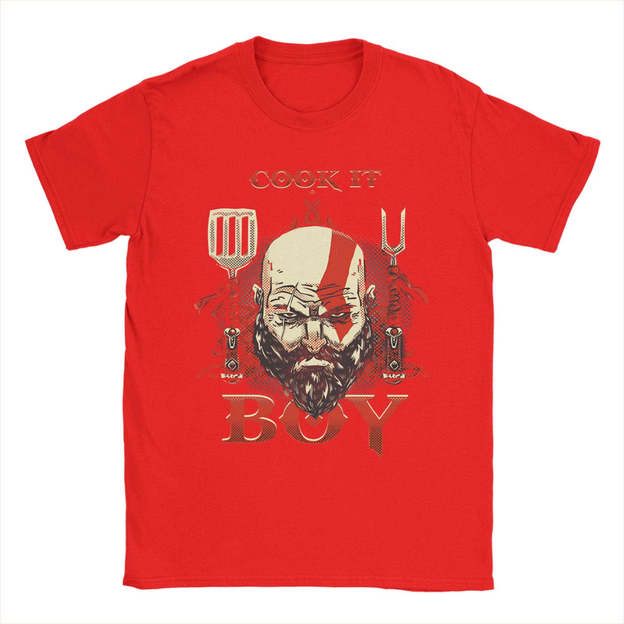 God of Cooking God of War T Shirts Unisexs Pure Cotton Funny TShirts O Neck Tee Shirt Short Sleeve Tops Printed S