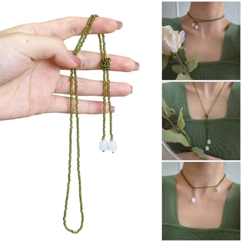 Beads Necklace Clavicle Chain Fashion Neck Jewelry Beads Texture Beads Collarbone Jewelry for Enhancing Everyday Look