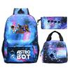 Game Astro bot peripheral printing fashion primary and secondary school students schoolbag three-piece set multi-function large capacity