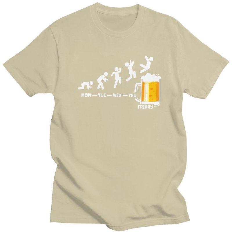Custom Weekend Week Beer Fridays T Shirt for Men 100 Cotton Tshirt Leisure Tees Short Sleeves Tshirts
