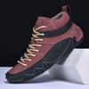 New Autumn  Handmade Leather Men Boots Design Sneakers Man Breathable Casual Leather Shoes Men Ankle Boots Outdoor Fashion