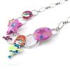 NOA [J2250] - Designer Necklace 'Rockeuse' Pink Green Blue
