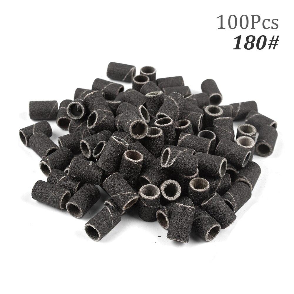 100pcs Nail Drill Bits Sanding Bands for Nail Drill File Grinder Sander Band Set for Acrylic Nails Gel Removing Pedicure Tool