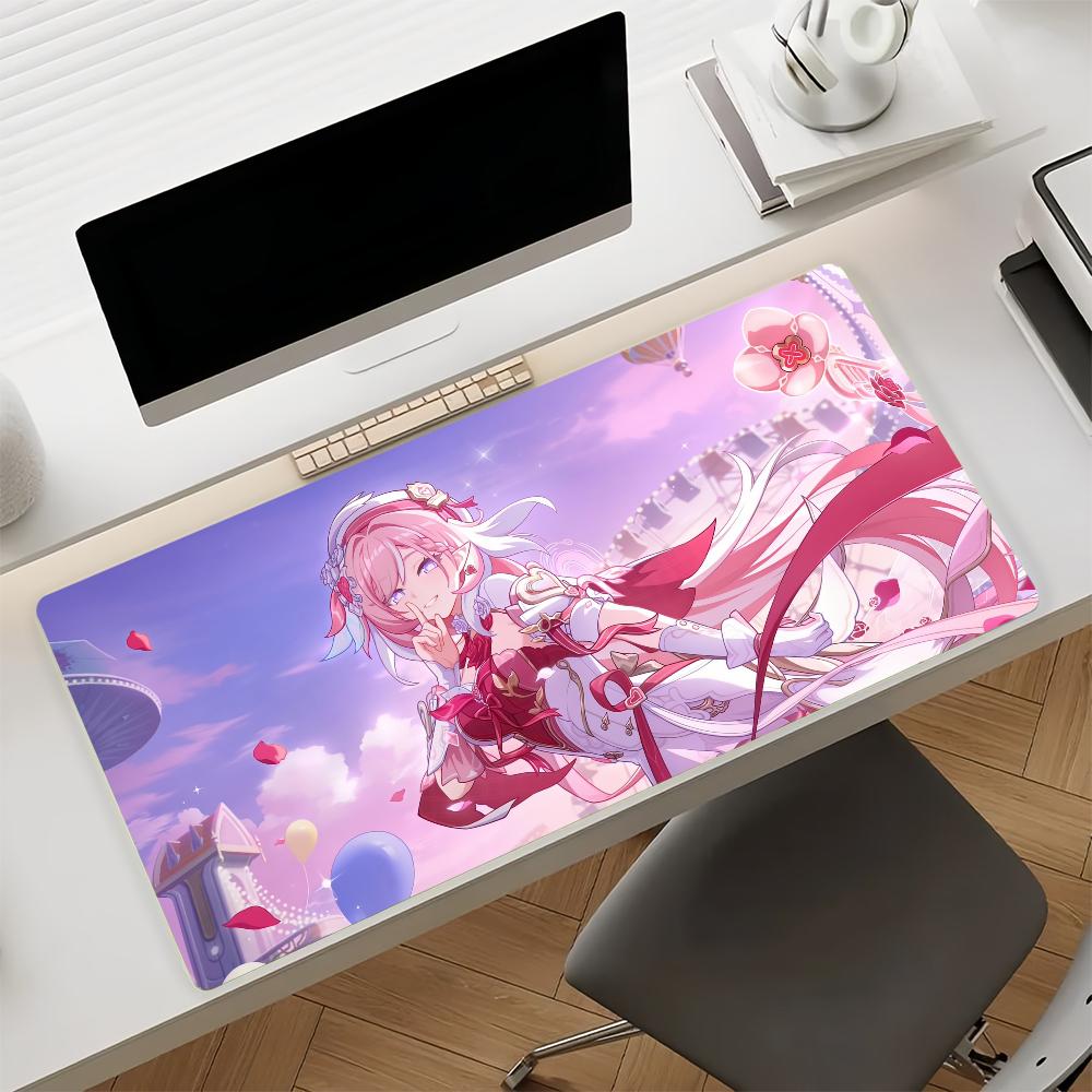 Game Honkai Impact Elysia Mouse Pad Nonslip Rubber Gamer Balance Computer Mat Decoracion Deskmat Laptop Office Large