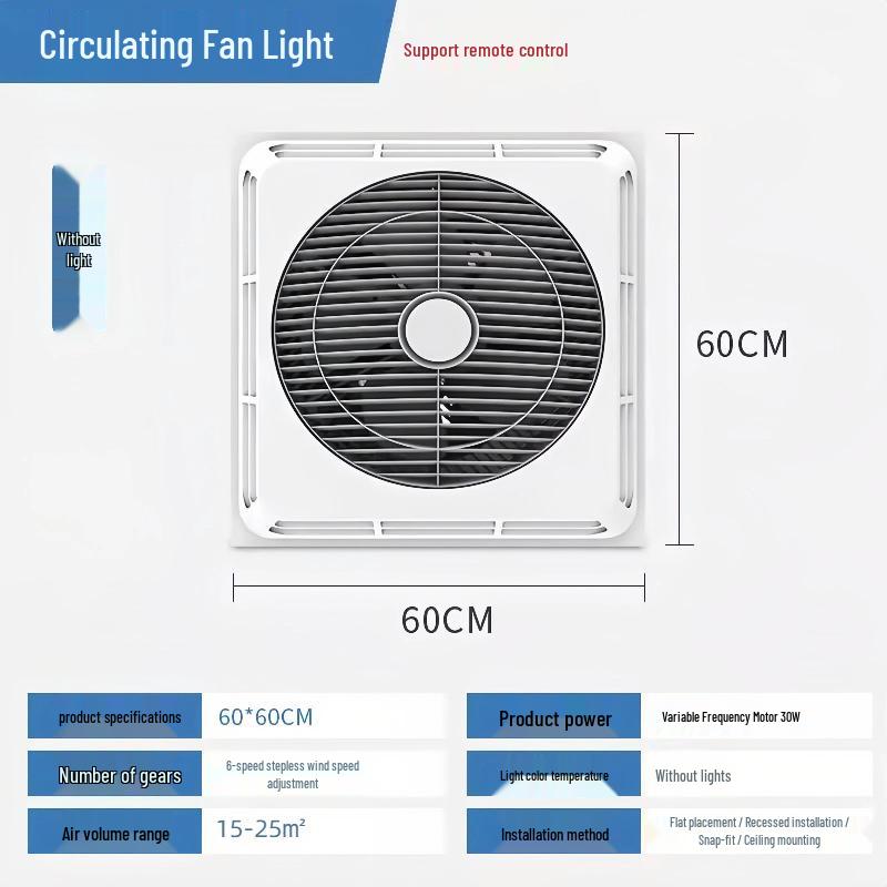 Remote-Control LED Ceiling Fan with Integrated