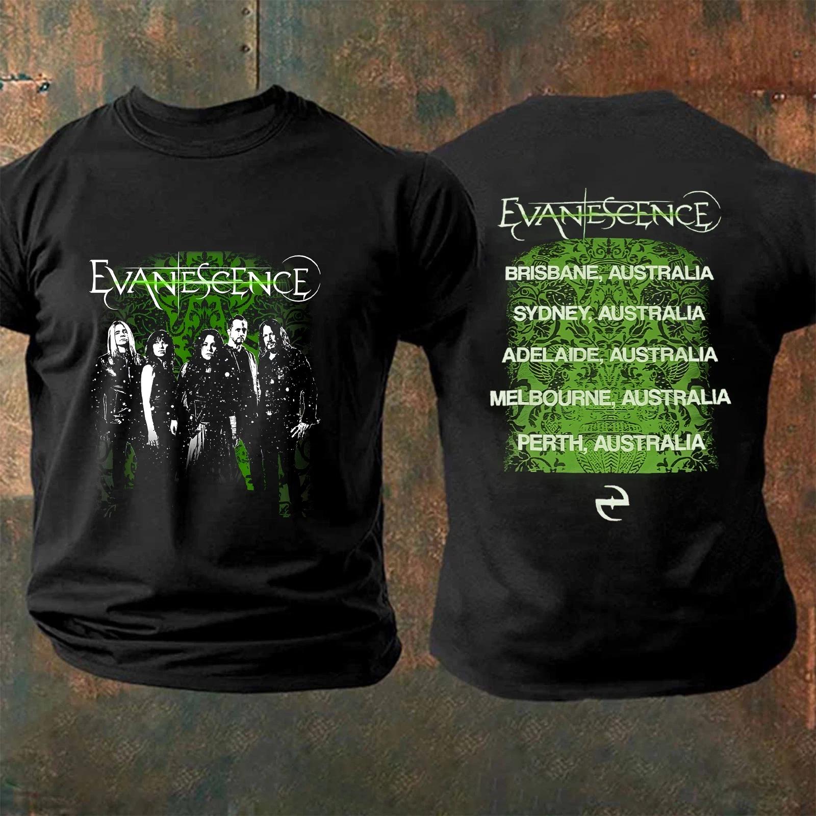 Evanescence Tour Australia 2025 TT-Shirt, Evanescence Rock Band T-T-Shirt 2XL