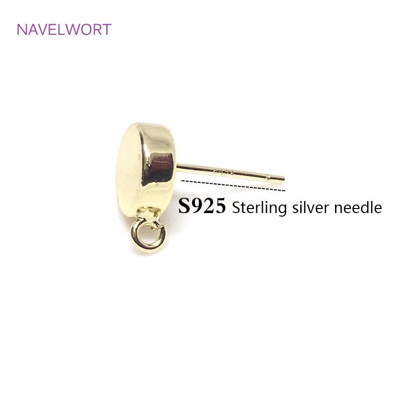 Supplies For DIY Earring Making,Brass Metal 14K Gold Plated Post Earring Fittings For Women Fashion Jewelry Making Components