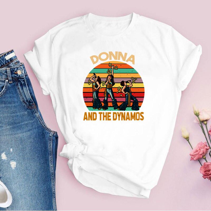 Donna And The Dynamos Printed Unisex Tshirts Summer Casual Tops Fashion Tshirt Harajuku Short Sleeve Tees White T Shirt Female
