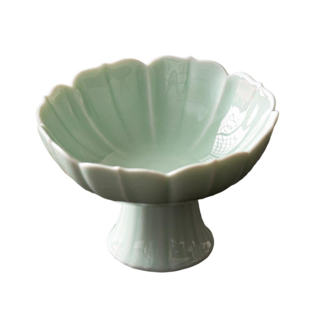 Ceramic Footed Bowl Pedestal Bowl Dessert Display Stand Decorative for Living Room Home Decor Farmhouse Dining Table Kitchen