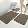 Non-Slip Feet At The Door Of The Bathroom, Toilet U-Shaped Set, Bathroom Absorbent Floor Mat, Household Thickened Plush Dirt-Resistant Carpet