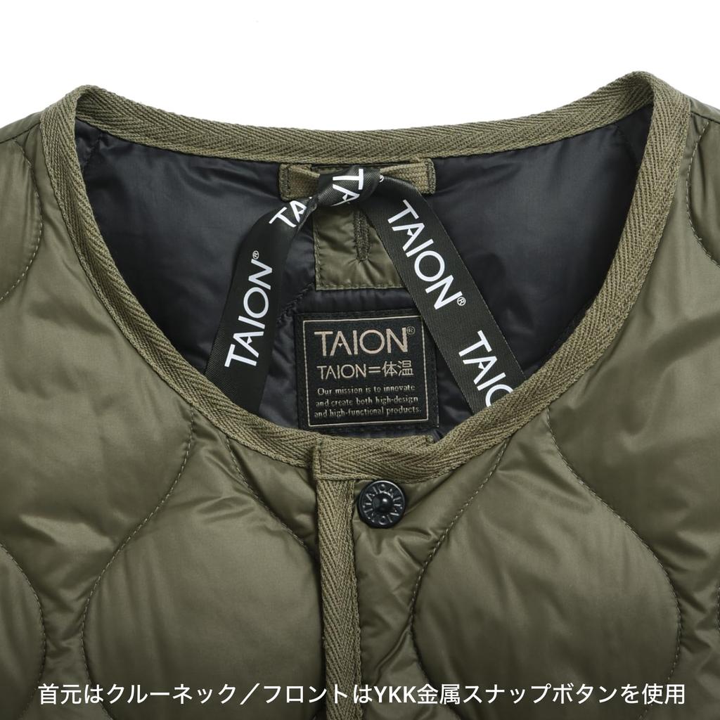 Taion Down Vest Olive 004ALSWPBML-1