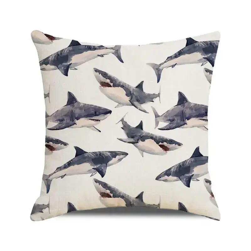 Beautiful Fish Pillowcase for Pillow Shark Pillow Case Decorative Cushion for Elegant Sofa Pillow Cover Interior for Home Decor