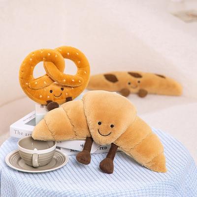 Funny Bread Knot Doll Jc Plush Toy Pretzel Baguette Croissant Cute Doll