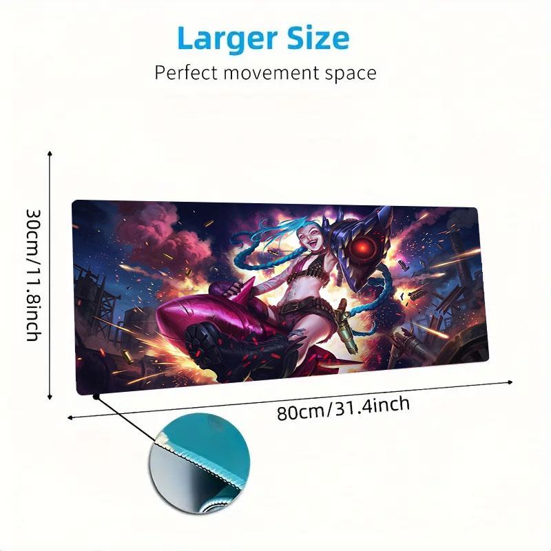 Cyberpunk Warrior Large Size Mouse Pad Large Gaming Table Cushion Nonslip Laptop Tablet Big Mousepad Xxl Mat Mini Pc Playmat With Lock Edge