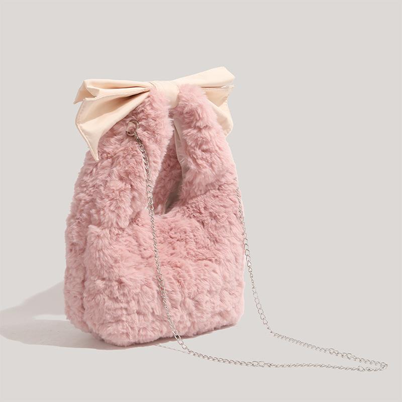 New Bow Mao Mao Bag Autumn and Winter Women's Bag Commuter Handbag Fashion Large Capacity One Shoulder Oblique Span Bag Tide