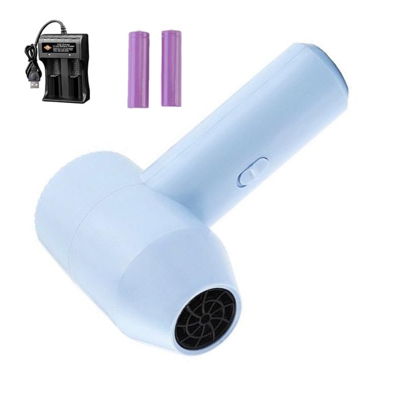 Mini vzduchový ventilátor Air Blower 12V dobíjecí fén 2x 1500mAh baterie