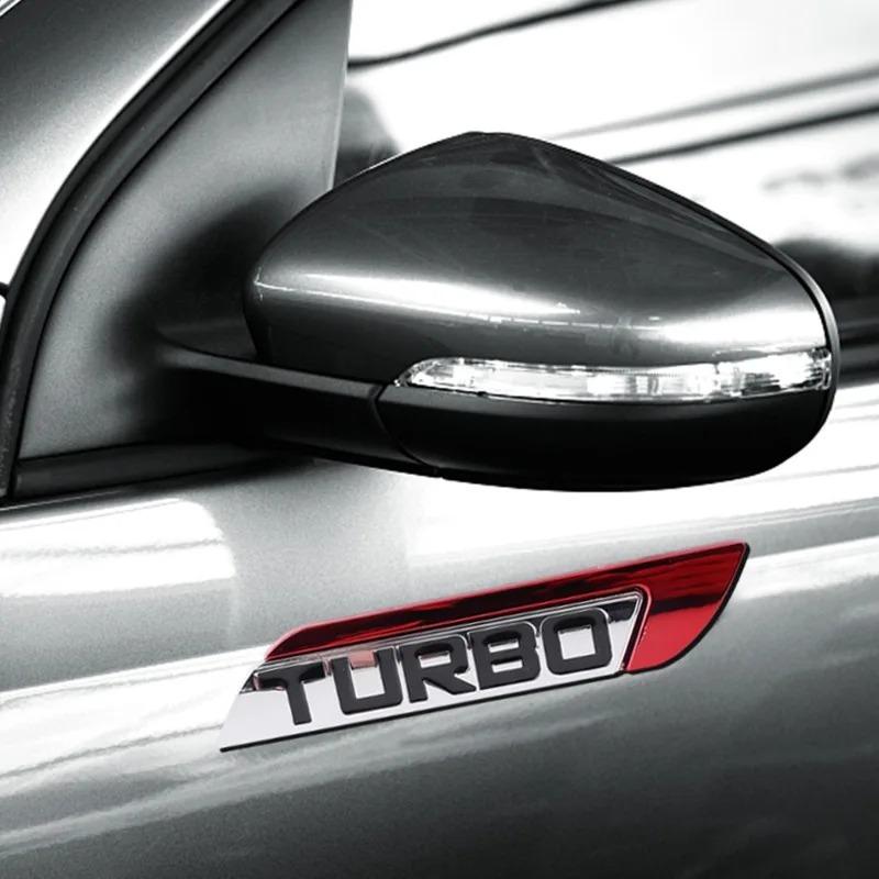 TURBO 3D Kovový Znak Odznak Pro Karoserii Univerzální Styling Exteriéru Auta Emblém Nálepky Dekorace