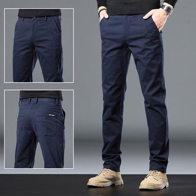 2024 Autumn/Winter New Straight Leg Casual Pants, Elastic Slim Fit Men'S Daily Versatile Pants