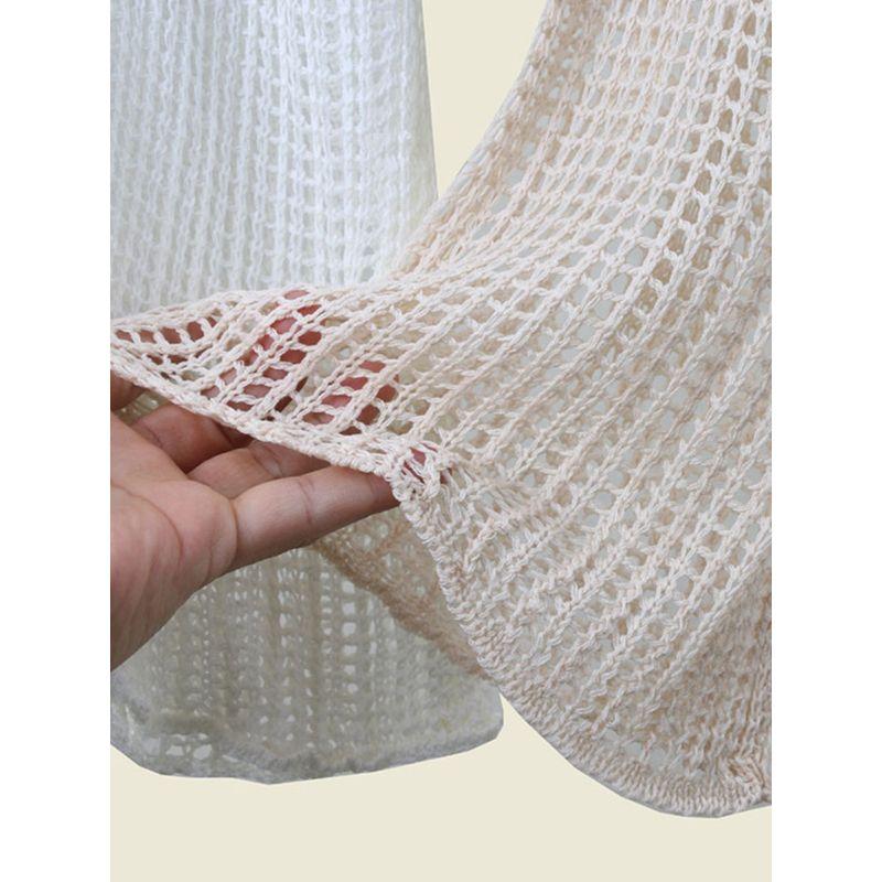 Export Single Japanese Style Fashion Women's Wear Cut Out Short Cardigan Spring and Summer Outdoor Wear Flare Sleeve Sweater