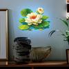 Luminous Lotus and Lotus Leaf Bathroom Home Decoration Stickers
