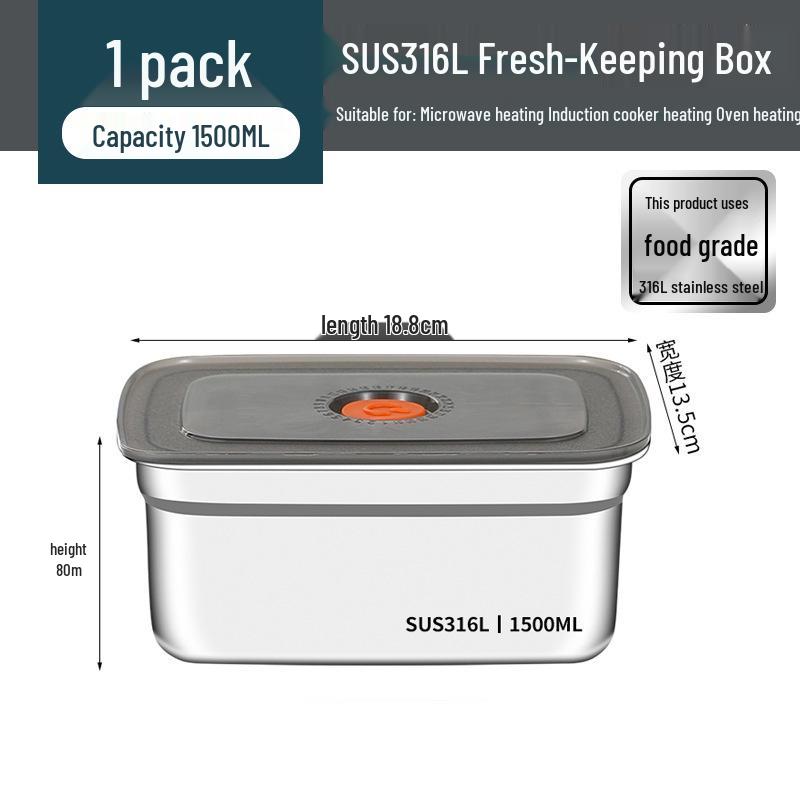 Stainless Steel Food-Grade Rectangular Dish Container with Lid