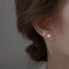 Kadınlar İçin Sade Piercing Küpe Uçları Yıldız Ay Zirkon Gümüş Renkli İğneler Tragus Kıkırdak Asimetri Pendiente İnce Takı
