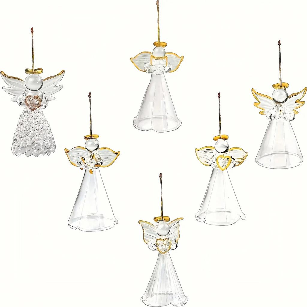 Christmas Glass Ornament Set with Brushed for Tree Decoration