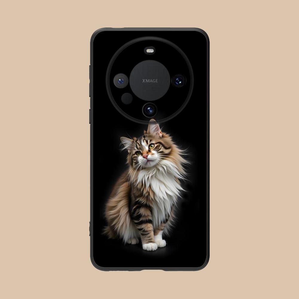 Kitten Cute Cat Kawaii Phone Case for Huawei Mate 60 50 40 30 20 10 Pro Plus Lite E 5G Black Luxury Cellphones Pretty