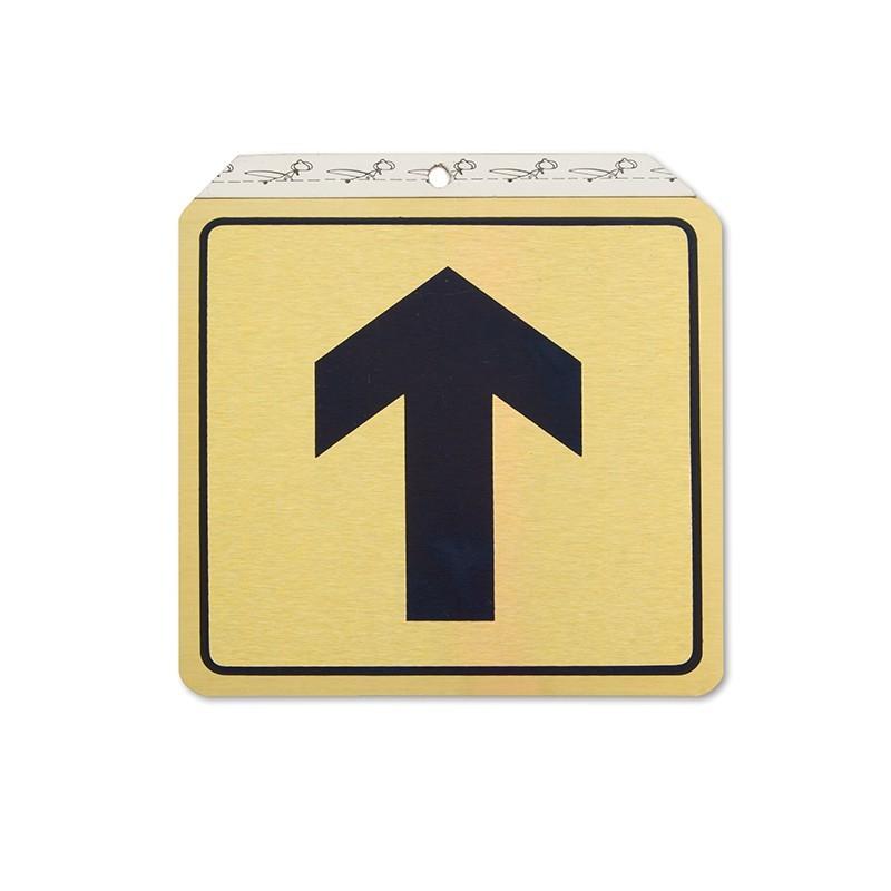 DUVER GOLD ALUMINUM PLATE 120x120mm ARROW