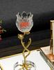 European Style Light Luxury Candle Holder, Crystal Glass, Copper, Marble, Retro, Home, Romantic Dining Table
