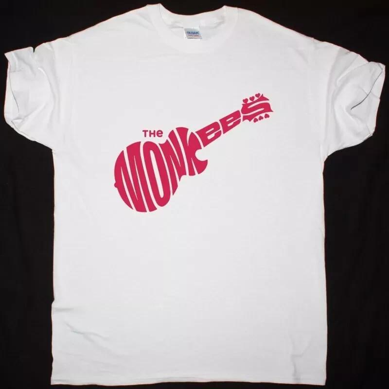 THE MONKEES LOGO NEW WHITE T shirt Tops tees Men's Women's
