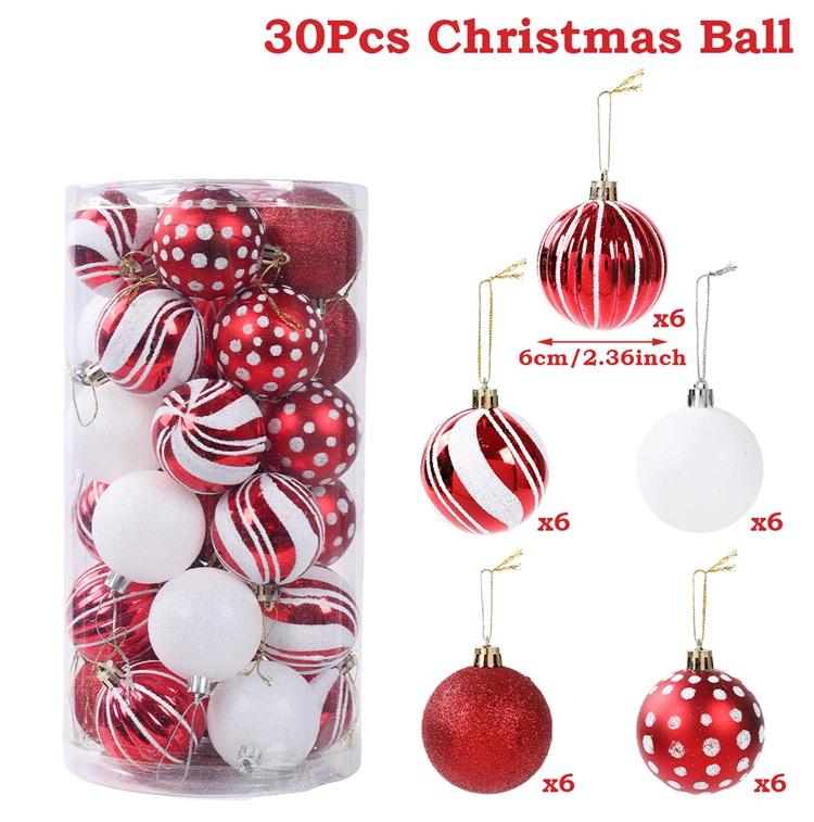 

Рождественский гальванизированный пластиковый шар-подвеска Рождественский декор для дома 2024 Рождественская елка подвесной шар Navidad Natal Новогодние подарки 2025