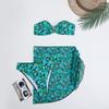 Swimsuit Women's Split Metal U-shaped Bikini Three-piece Printed