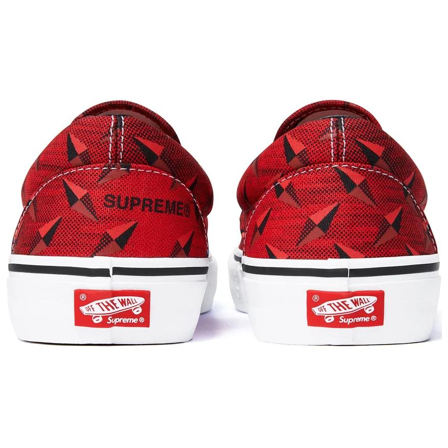 Slip-On Supreme X Classic Vans Pro 'Diamond Plate Red' VN0A347VTEH