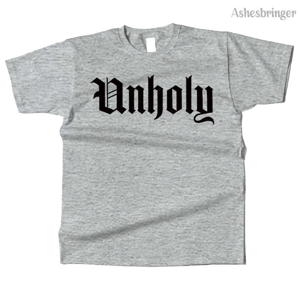 

Mens Cotton Unholy Champion Graphic High Quality T Shirt Street Casual Style Tee for Men and Women 4XL