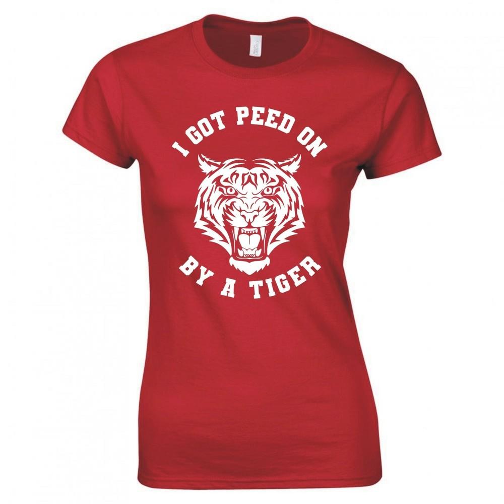 Inspired By Tiger King I Got Peed On By A Tiger Skinny Fit TShirt S