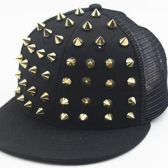 Unisex Hip-Hop Rivet Baseball Cap - Breathable, Sunshade, Studded Design, Windproof, Sun Protection Hat