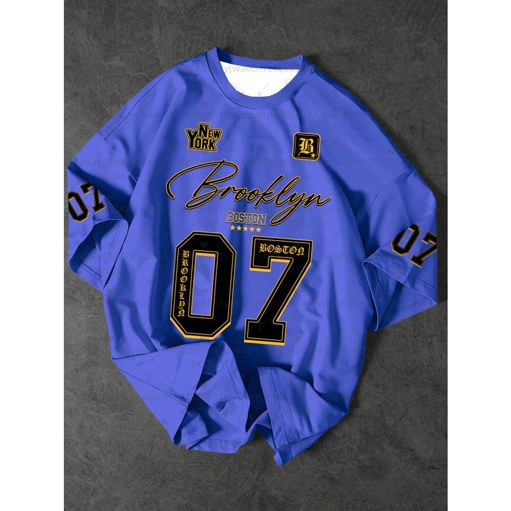 Men's Sports Jersey Brooklyn 07 Print Short Sleeve T-Shirt Summer Graphic Tee Jerseys Plus Size Women's Sport T-Shirt Tops