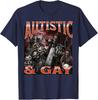Autistic and Gay Funny Hard Skeleton Meme Bootleg T Shirt