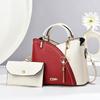 Women's Bag New Contrasting Color Child and Mother Bag Large Capacity Handbag Fashionable Shoulder Bag