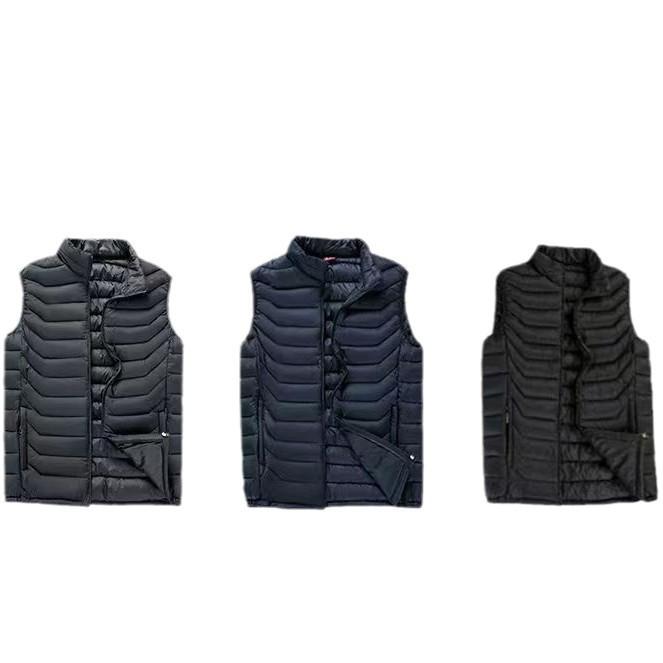 Men's Down Cotton Outer Wear New Thickened Vest Autumn and Winter Hooded Vest Jacket Warm Casual Cotton Clothes