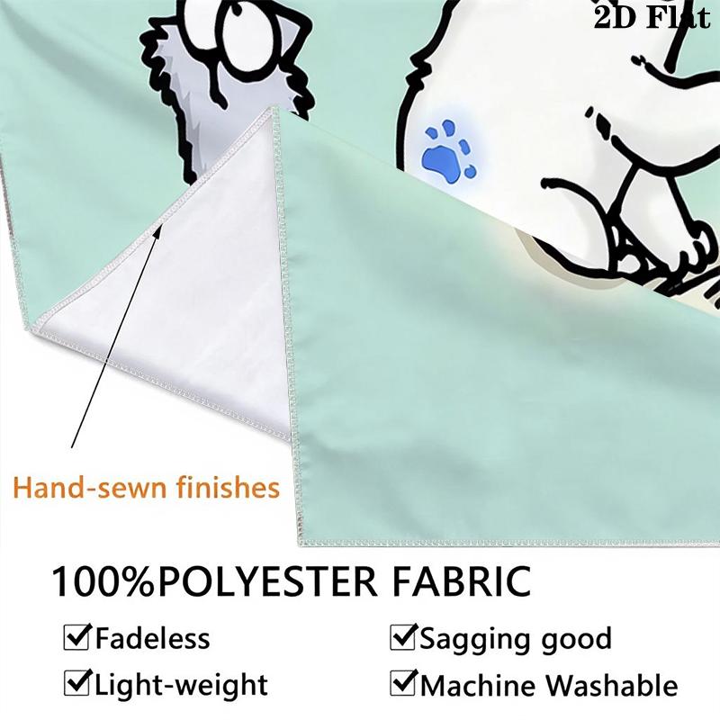 Simon‘s Cat Wall Tapestry Aesthetic Wall Hanging Printed Fabric Blanket Decorative Tapestries for Bedroom Living Room Home Decor