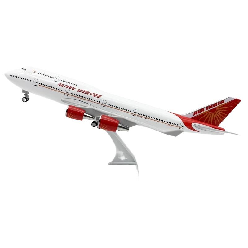 Miniature Plane Kid Toy 1/250 Scale Air India Aircraft 30CM 747 B747 Airplane Model Plane Replica Diecast Souvenir Gift