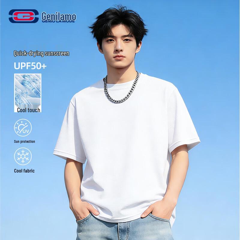 GENIOLAMODE Men s Ice Silk Cooling T-Shirt L