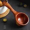 Japanese Style Big Wooden Soup Spoon Long Handle Ramen Spoon Porridge Spoon For Home Eating Vermicelli Soup