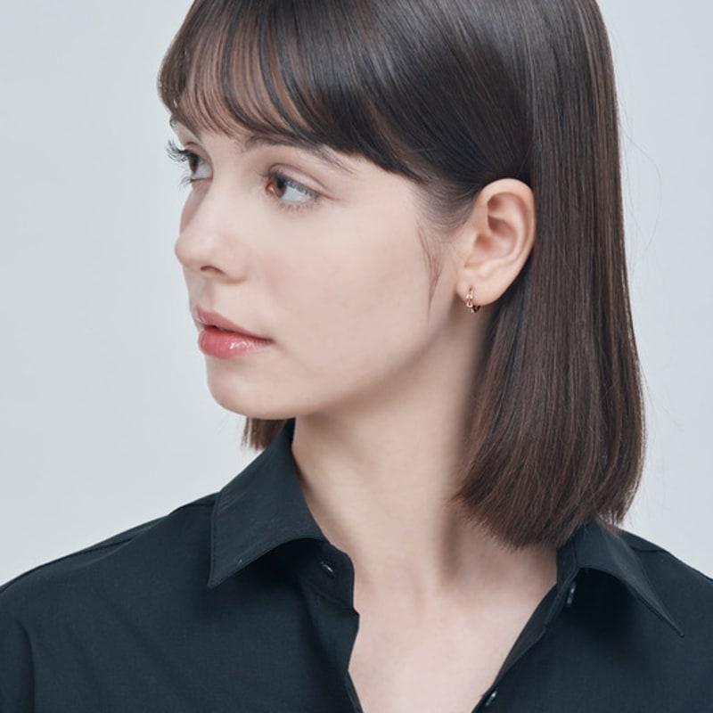 ELLE Jewelry Two-Line Hoop Earrings ELGPEE516