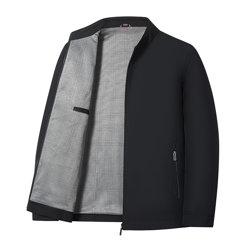 Men Jacket Spring Jackets Man Autumn Business Jacket Windbreaker Casual Coat Solid Zipper Stand Collar