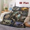 Prehistoric Dinosaur Compilation 2D Flat Pattern Flannel Blanket High quality All Seasons Warmth and Comfort Perfect for Christmas Gifts.