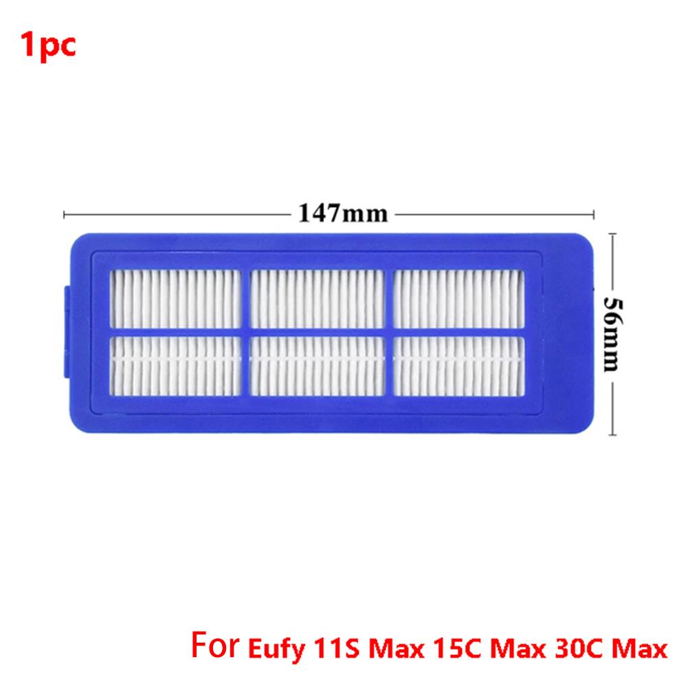 12 Pcs/set For EUFY For ROBOVAC 11S Max 15C Max 30C Max Main Brush Side Brush Filter Vacuum Cleaner Accessories Spare To Replace